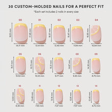 Limonata press-on nail design - french tip style detail