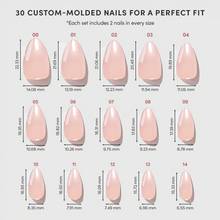 Los Angeles press-on nails - almond shape, short length