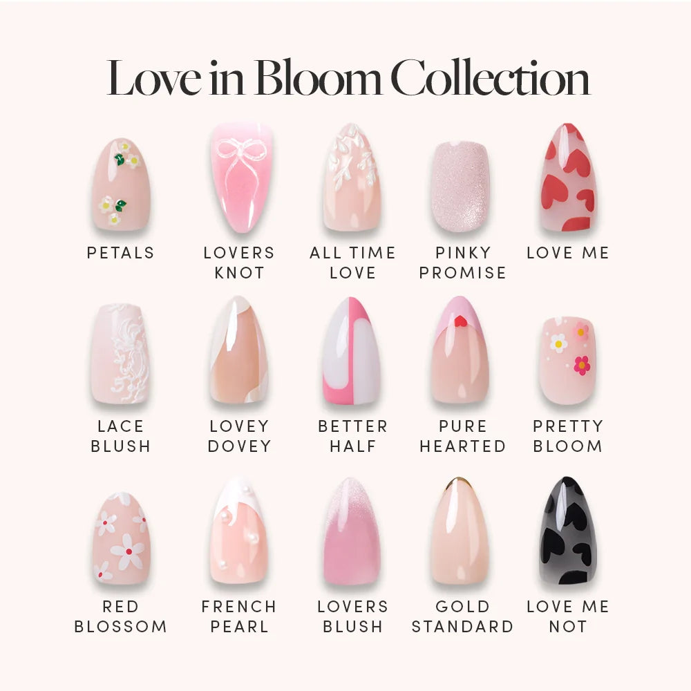 Lisawu Love In Bloom Collection press-on nail bundle style selection