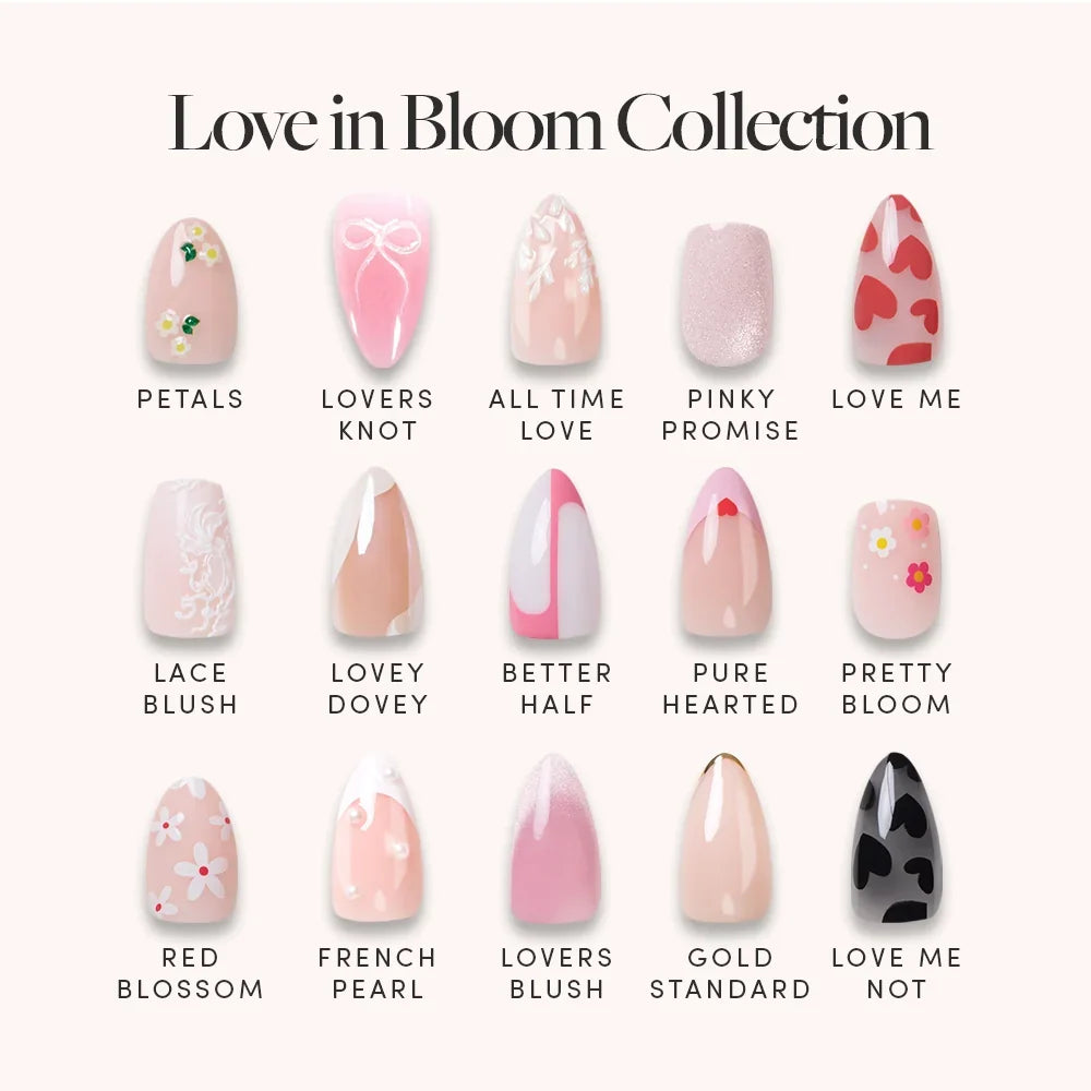 Lisawu Love In Bloom Collection press-on nail bundle style selection