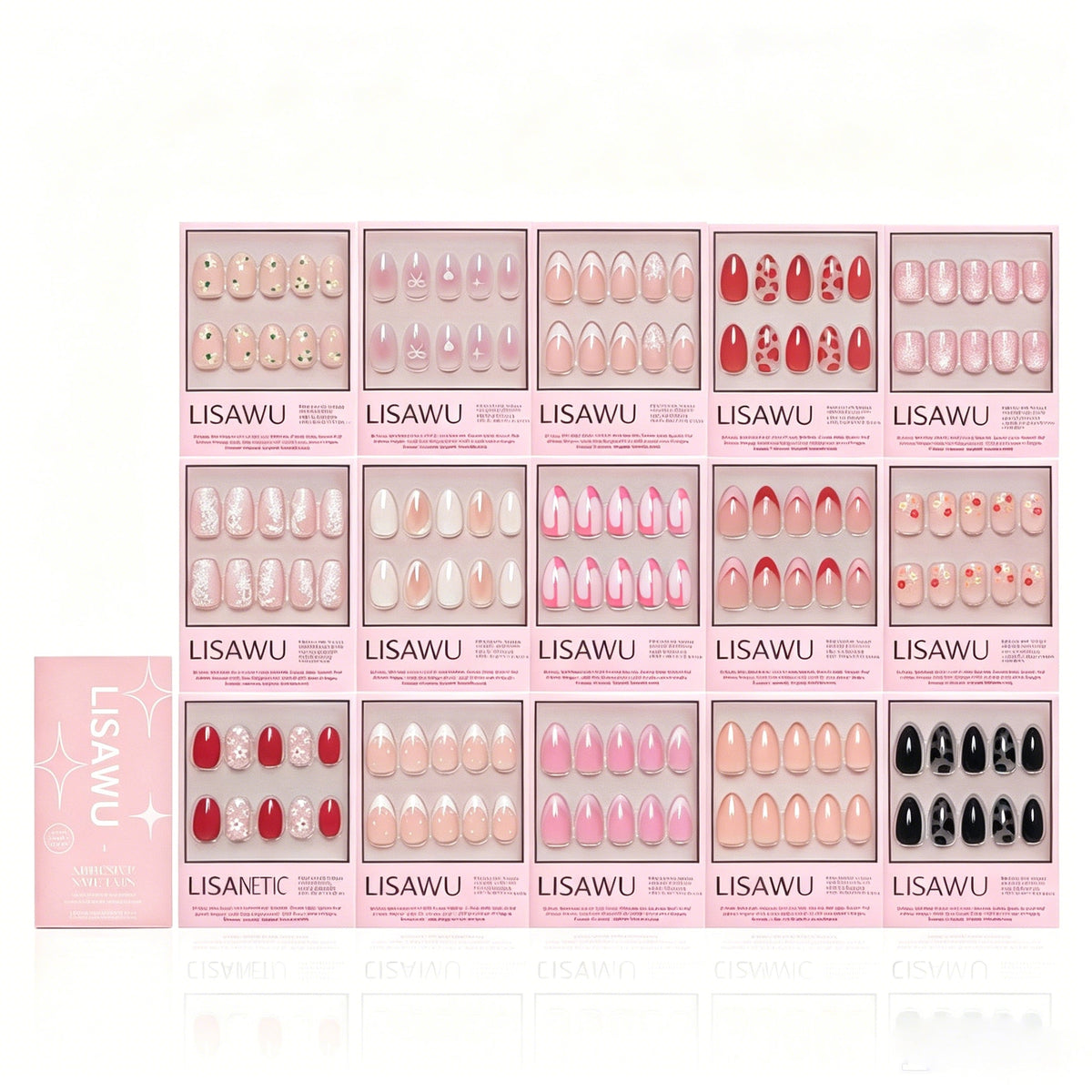 Love In Bloom Collection press-on nails in black shade