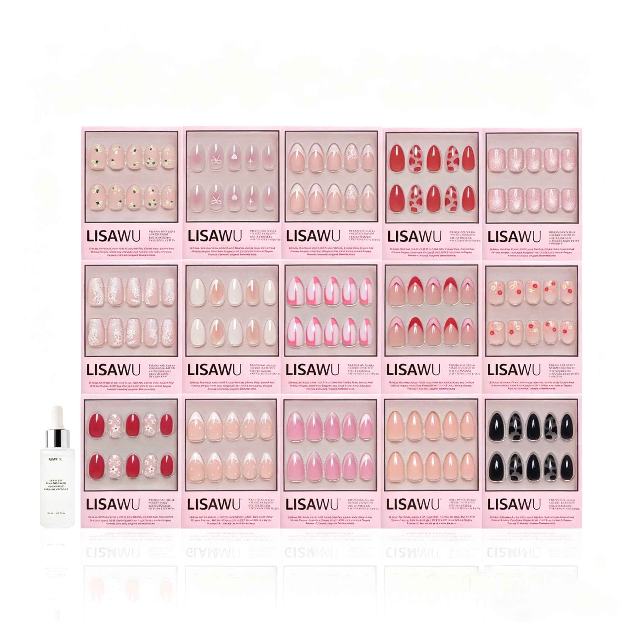 Love In Bloom Collection press-on nails in gold shade