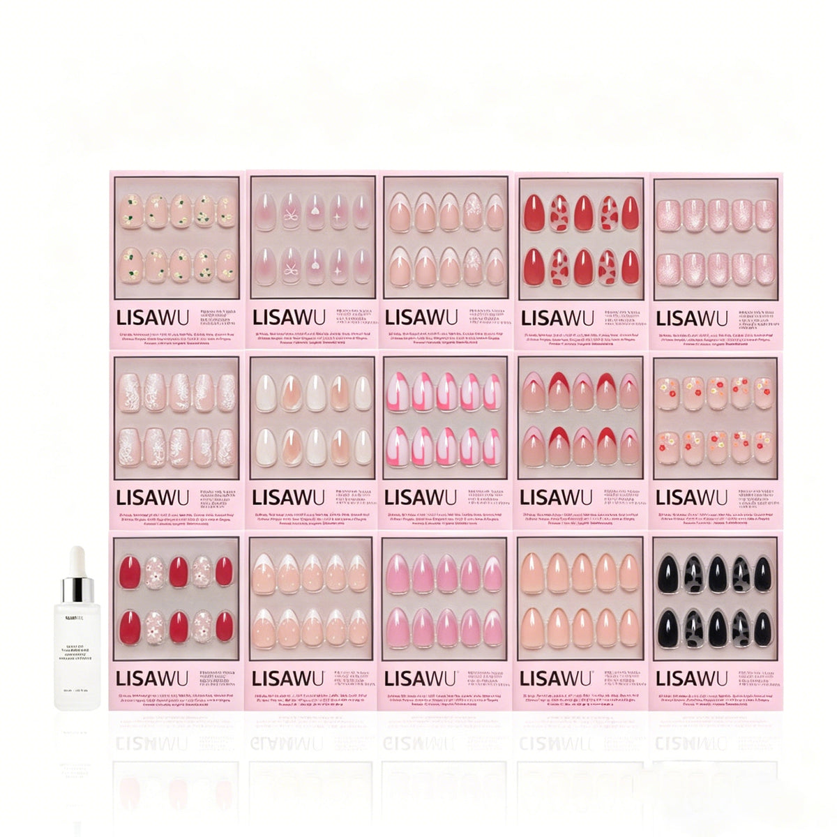 Love In Bloom Collection press-on nails in gold shade
