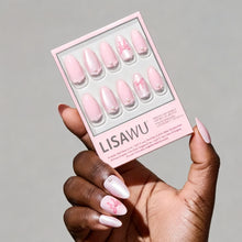 Love Knot press-on nails featuring elegant knot design in soft pink shades perfect for stylish nail set and trendy nail kit