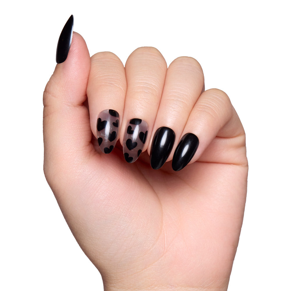 Love Me Not press-on nail design - accent nail style detail