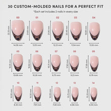 Love Noir press-on nails in elegant black matte finish with glossy accents, stylish coffin shape nail set displayed in produc