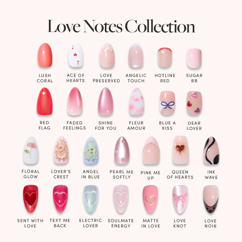 Lisawu Love Notes Collection press-on nail bundle style selection