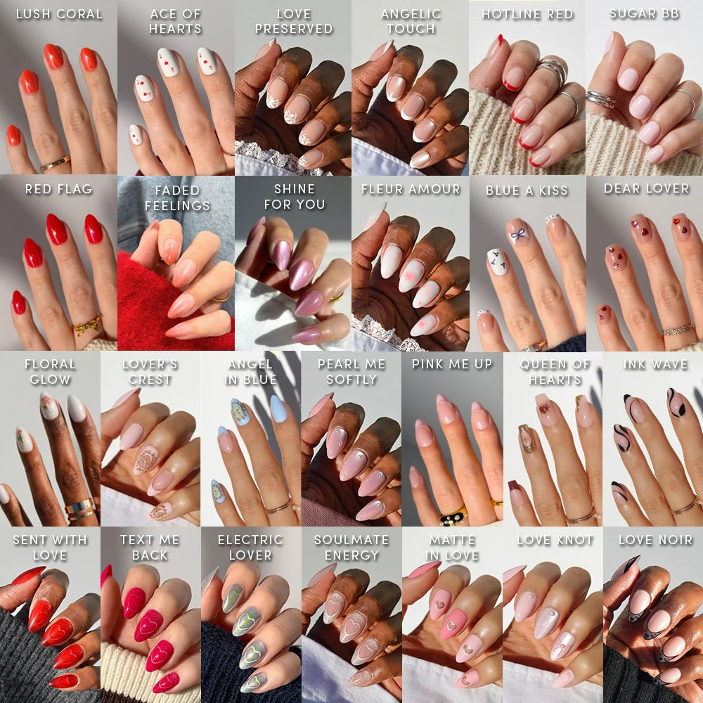 Lisawu Love Notes Collection press-on nail bundle manicure lifestyle photo
