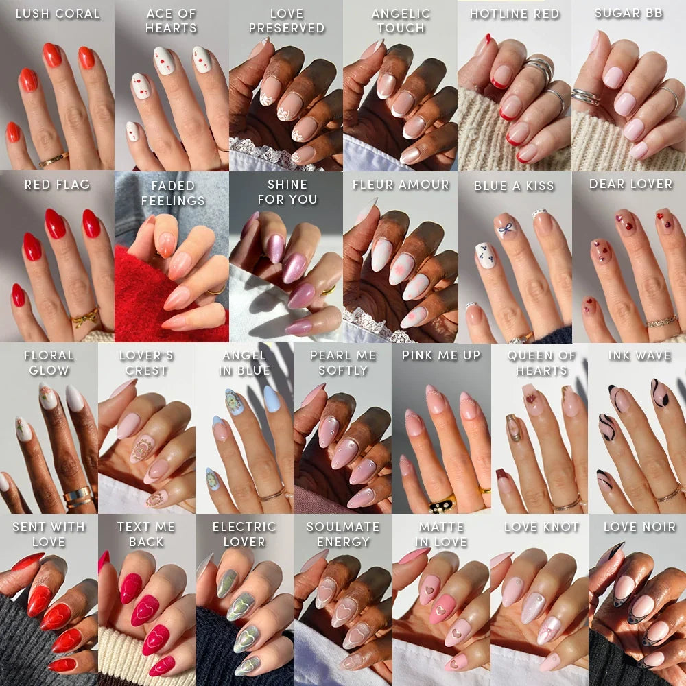 Lisawu Love Notes Collection press-on nail bundle manicure lifestyle photo