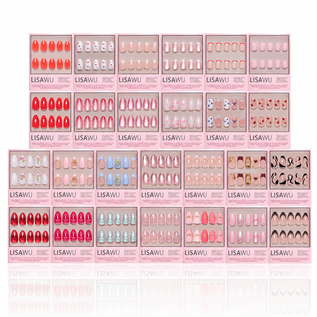 Love Notes Collection press-on nails in gold shade