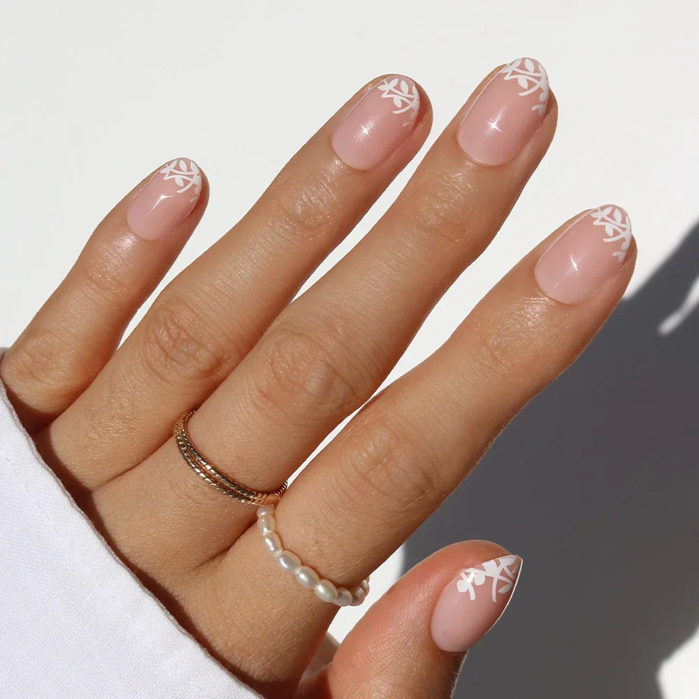Love Preserved press-on nails in nude shade