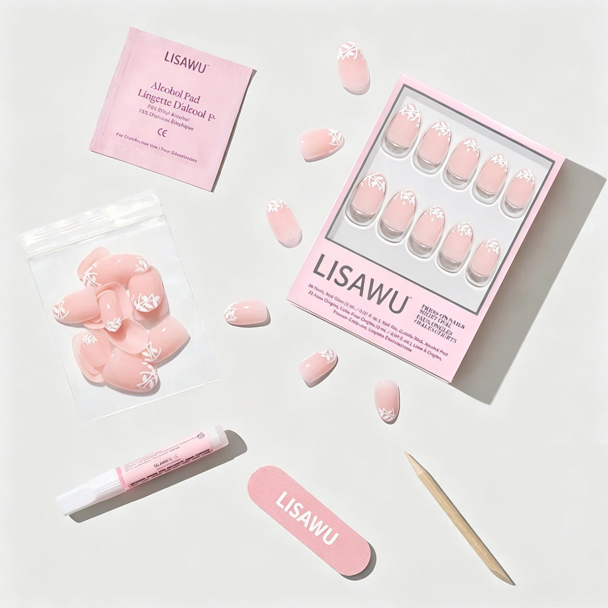 Love Preserved press-on nails - oval shape, short length