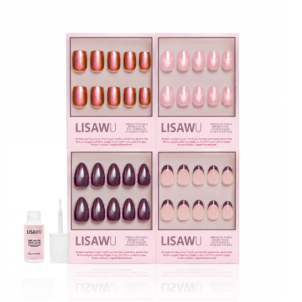Luscious Glaze press-on nails in orange shade
