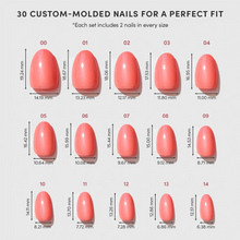 Lush Coral press-on nails in orange shade