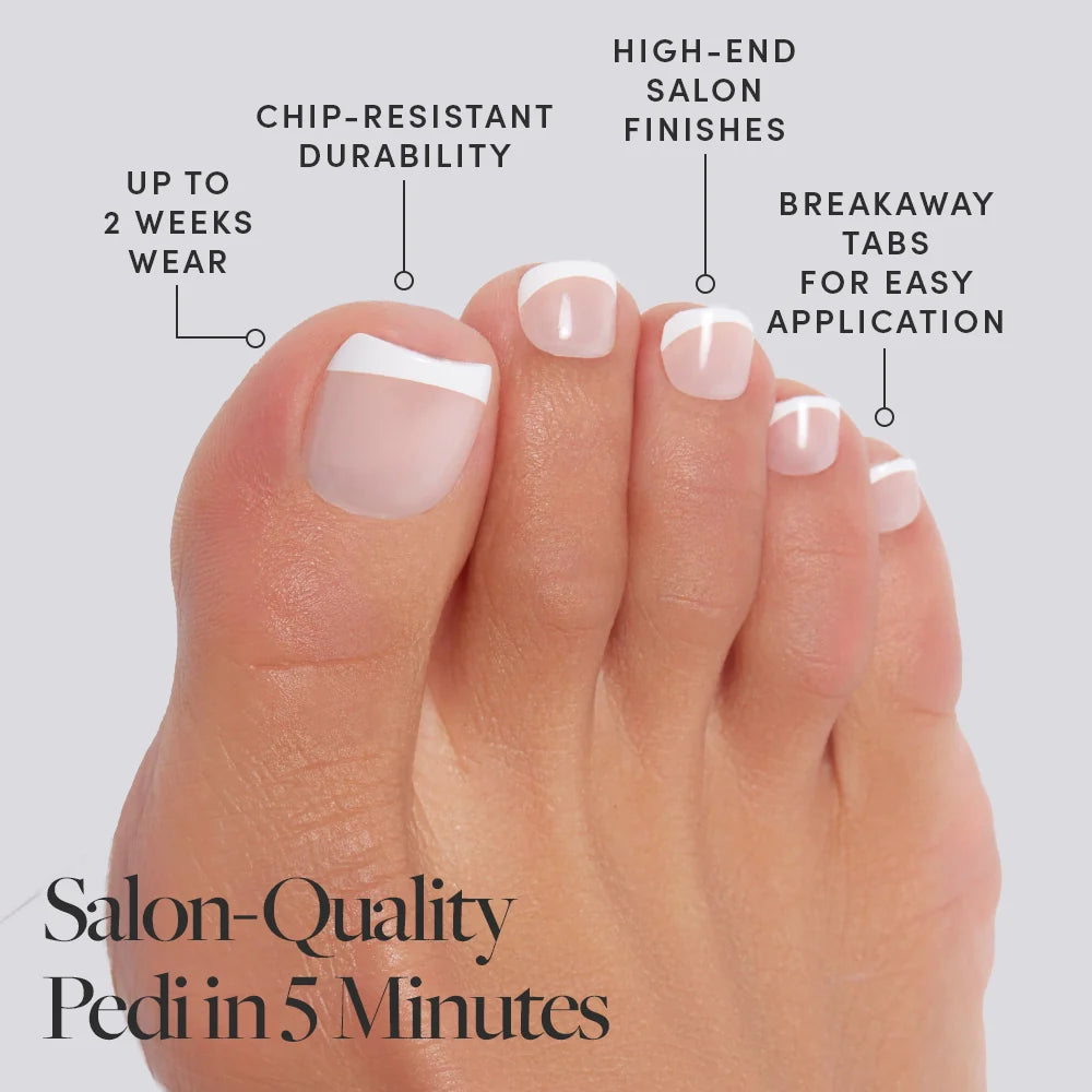 Ma Damn Toenail press-on nail design - french tip style detail