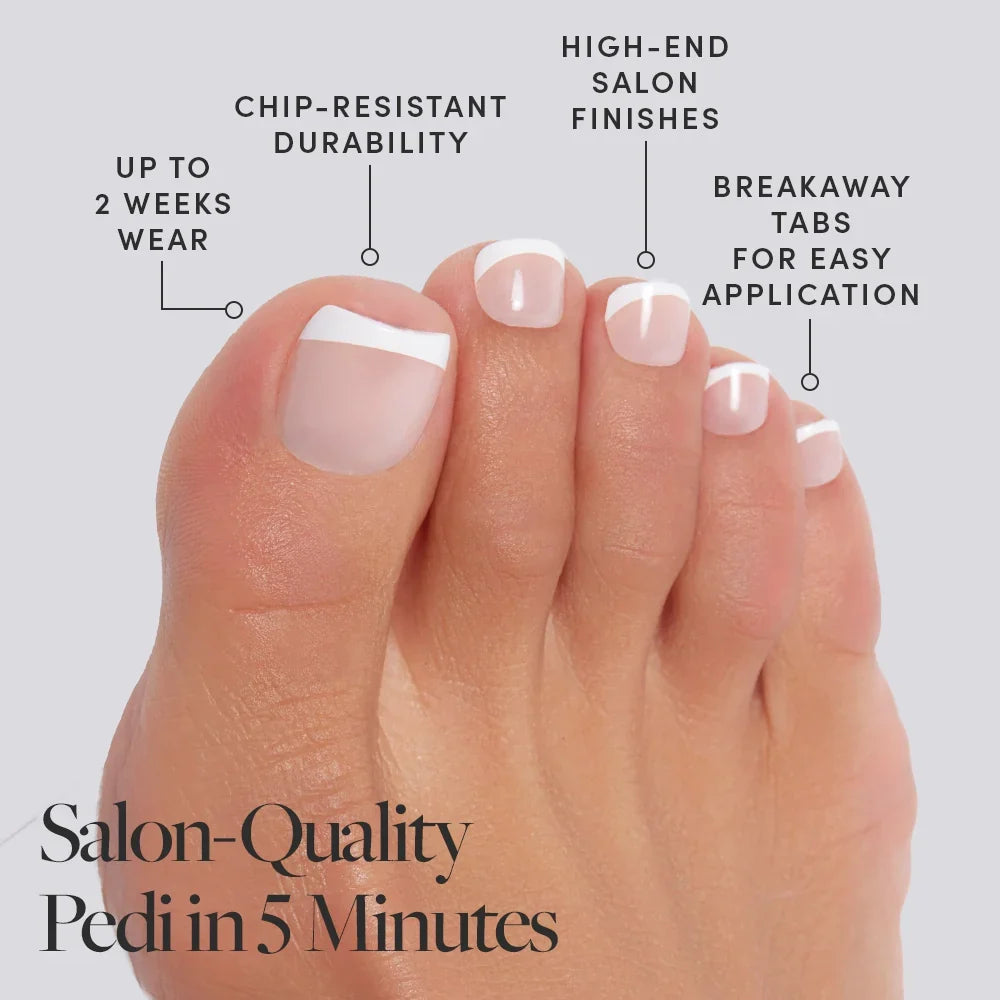 Ma Damn Toenail press-on nail design - french tip style detail