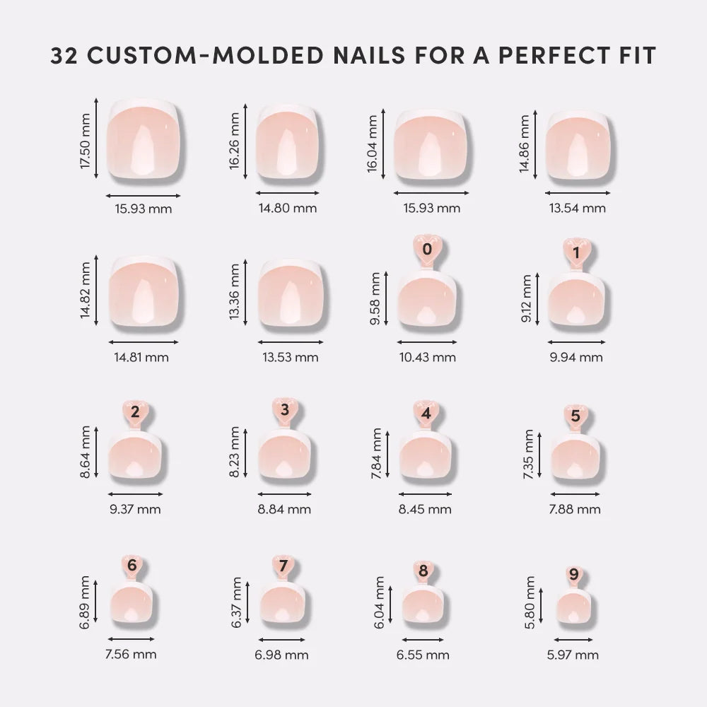 Ma Damn Toenail press-on nail bundle - full set view