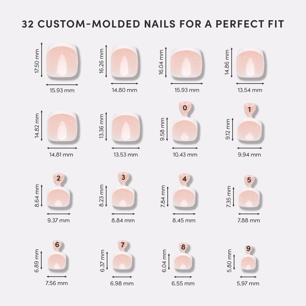 Ma Damn Toenail press-on nail bundle - full set view