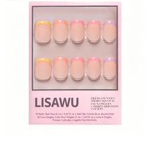 Macarons press-on nails in pink shade