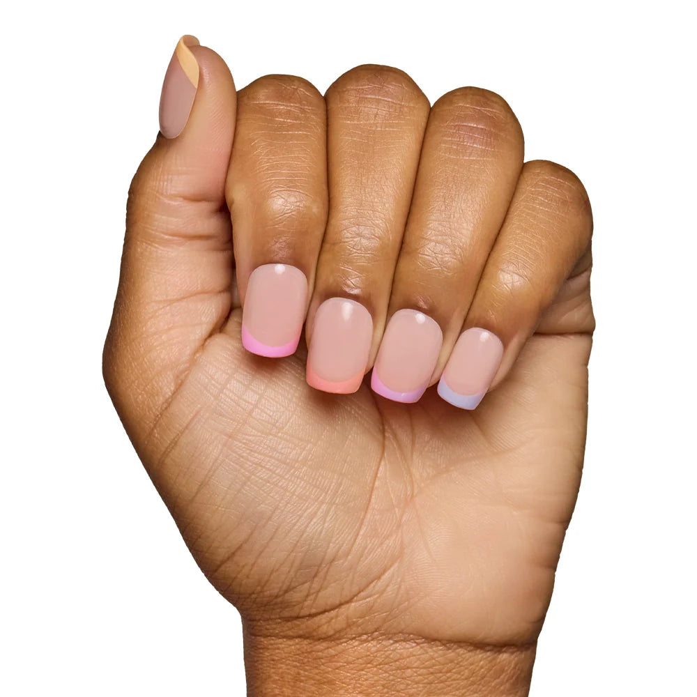 Macarons press-on nails with glossy finish