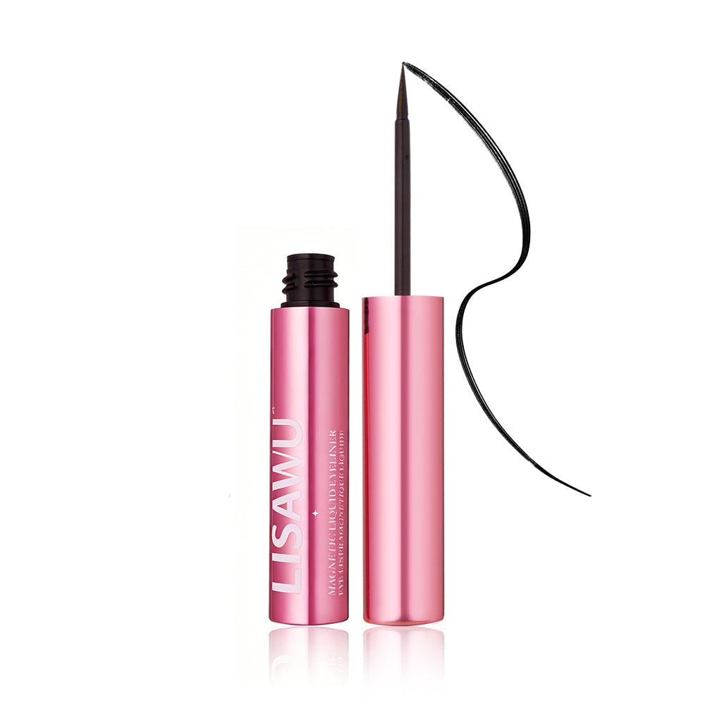 Black Liquid Magnetic Liner (Reward) press-on nail bundle - full set view
