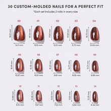 Magnetic Moscow press-on nail design - magnetic cat eye style detail