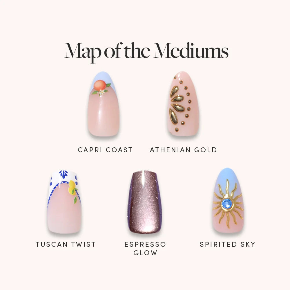 Lisawu Map of the Mediums press-on nail bundle style selection
