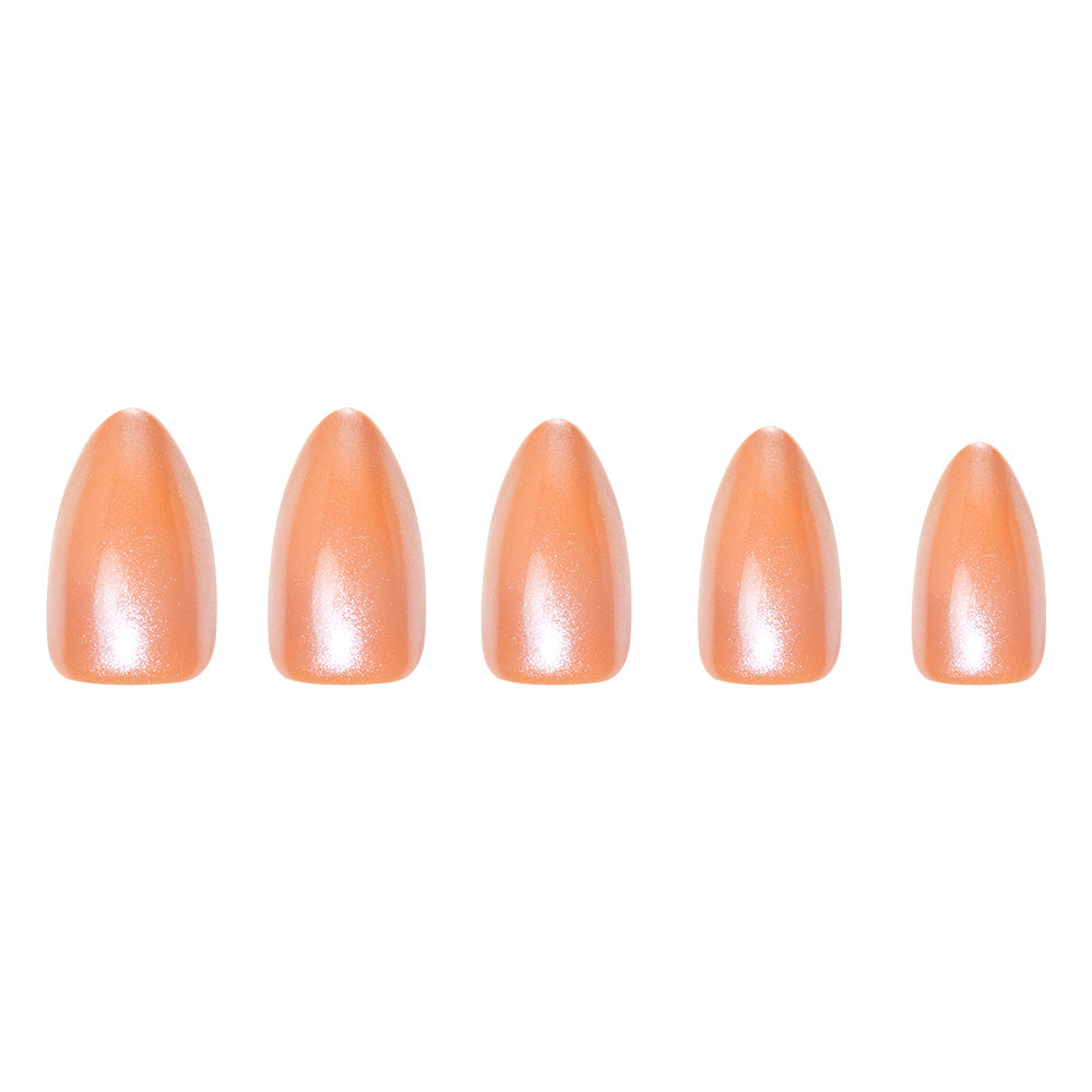 Maple Glaze press-on nails with glossy finish
