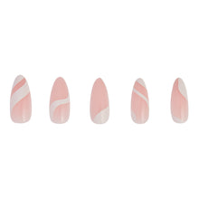 Marshmallow Swirl press-on nail design - patterns style detail