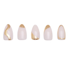 Material Girl press-on nails with chrome finish