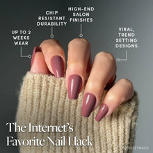 Mauve Affair press-on nails - coffin shape, medium length
