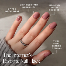 Mauve Cutie press-on nails - super short shape, super short length