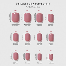 Mauve Cutie press-on nail design - solid color style detail