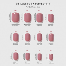 Mauve Cutie press-on nail design - solid color style detail