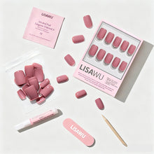 Mauve Mood press-on nails with glossy finish