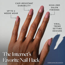 Mauve Mood press-on nails - round shape, short length