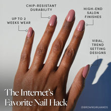 Mauve Mood press-on nails - round shape, short length