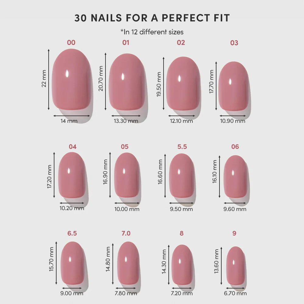 Mauve Mood press-on nail design - solid color style detail