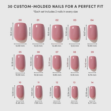 Mauve On press-on nail design - solid color style detail
