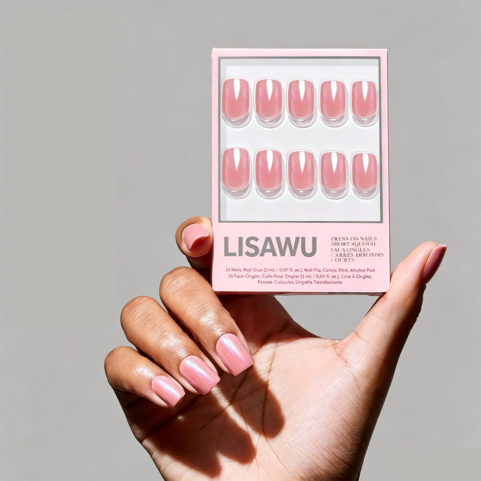 Mauve On Up press-on nails with glazed finish