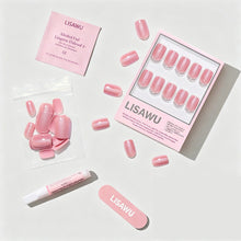 Mauve On Up press-on nails - squoval shape, short length