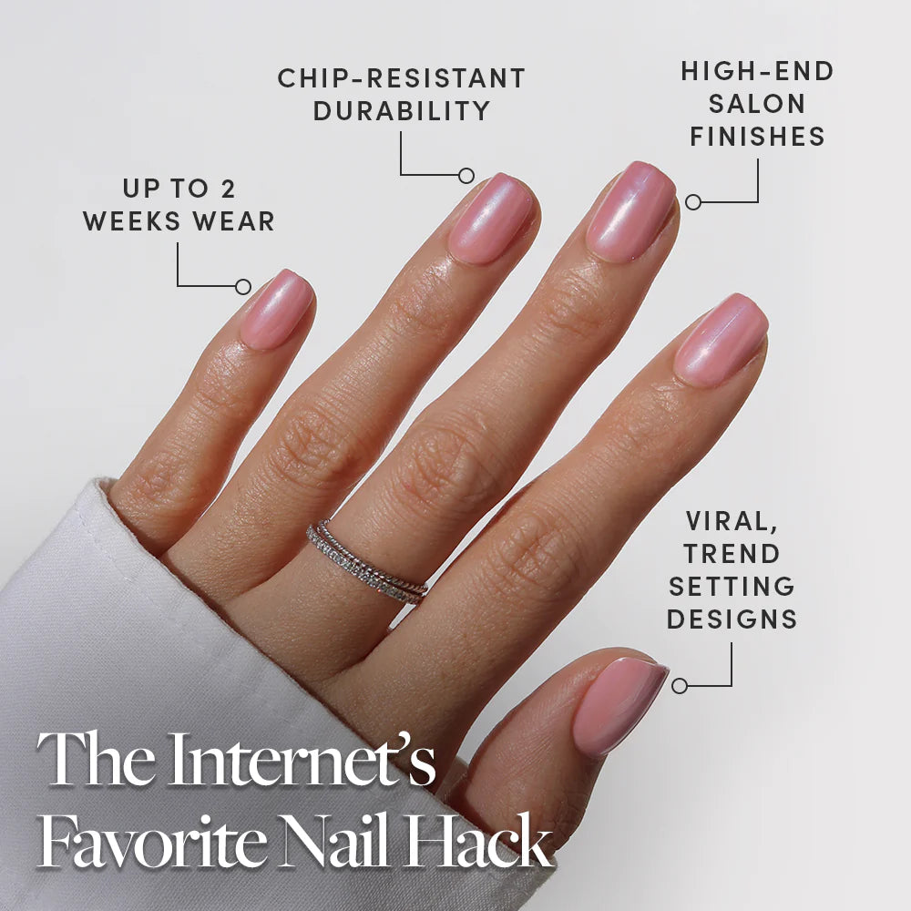 Mauve On Up press-on nail design - solid color style detail