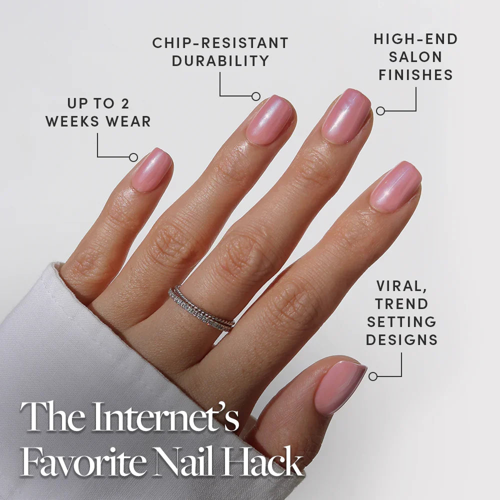 Mauve On Up press-on nail design - solid color style detail