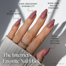 Mauve Wife press-on nails - almond shape, medium length