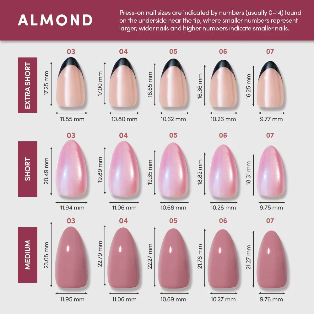 Mauve Wife press-on nail bundle - full set view