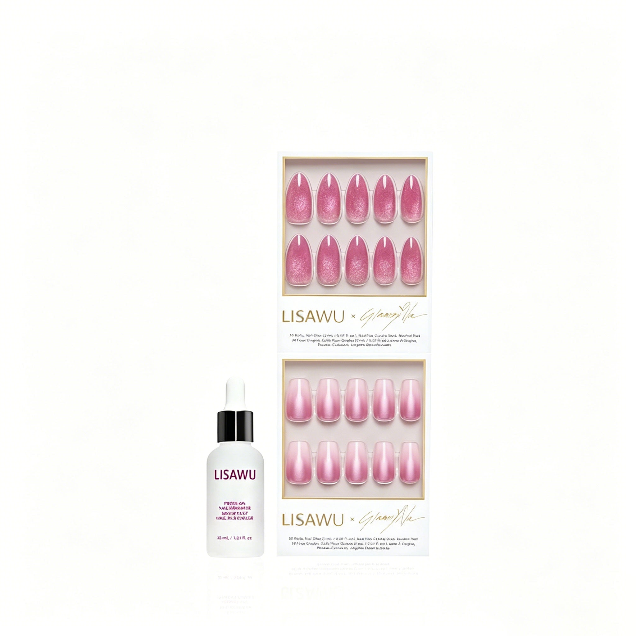 MEDIUM RARE press-on nails with pearl finish