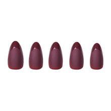 Merlot press-on nail design - french tip style detail