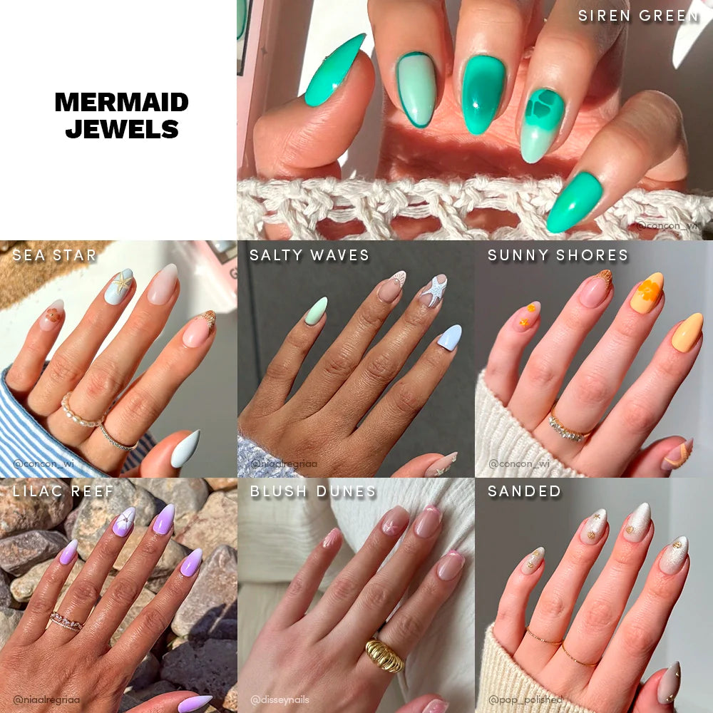 Lisawu Mermaid Jewels press-on nail bundle manicure lifestyle photo