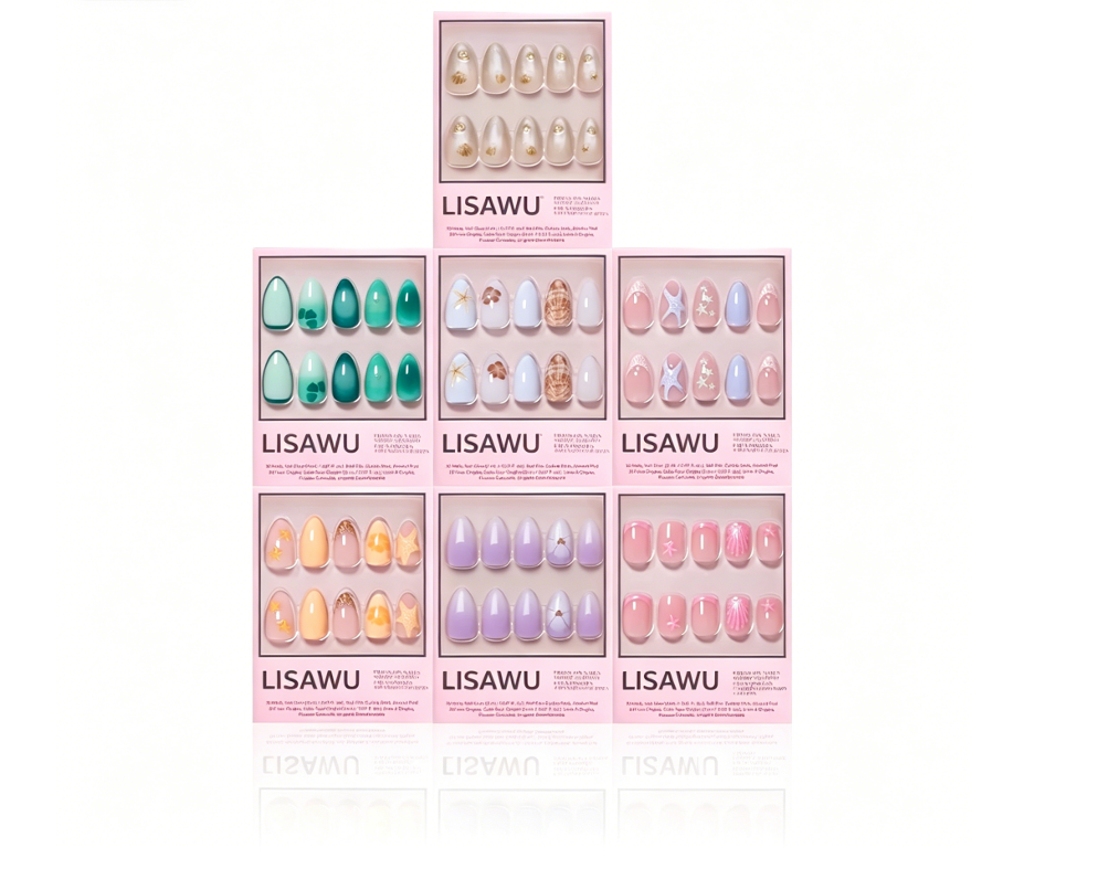 Mermaid Jewels press-on nails in blue shade