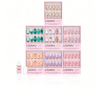 Mermaid Jewels press-on nails in brown shade